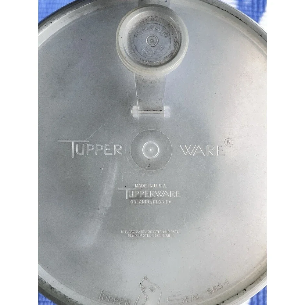 Vintage Tupperware 254 Large Sheer Canister 5 Qt Lid 565 Pour Spout Lid